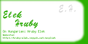 elek hruby business card